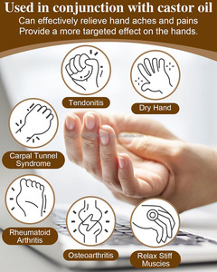 Lot de 2 compresses réutilisables pour les mains à l'huile de ricin, ajustables, anti-fuite, pour la prévention des lésions - Product Image 5