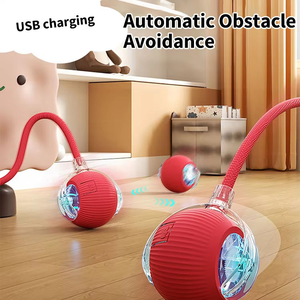 Juguete para Mascotas Más Vendido: 360 °   Pelota Inteligente Interactiva Automática para Perros con Cuerda, Juguete Interactivo para Gatos, Pelota Rodante Recargable por USB para Gatos - Product Image 5