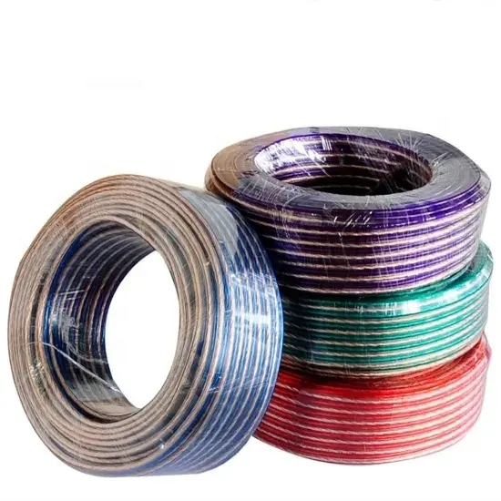 OFC Transparent Flexible Speaker Cable , 2 Core PVC Insulation Gold or Silver, Transparent Flat Speaker Cable