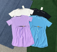 Ensemble de sport 2 pièces pour homme : T-shirt de course blanc et short de sport noir, respirant, séchage rapide, tenue de sport décontractée