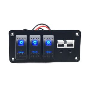 Flush Mount 3 Gang Rocker Switch Panel 50amp Grey <strong>Anderson</strong> <strong>Plug</strong> for Caravan Camper Boat Truck - Product Image 1