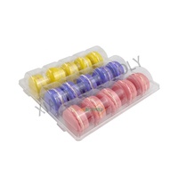 Barquette en plastique pour macarons à 15 trous, emballage en PLA transparent de haute qualité, boîte de présentation pour pâtisserie, biscuits, desserts
