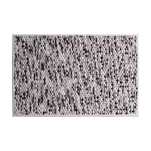 Alfombra de baño rectangular con patrón geométrico, fibra de poliéster absorbente y antideslizante para el suelo del baño - Product Image 5