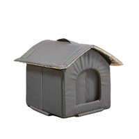 Nichoir extérieur fermé pour chats NCI PET, résistant au vent et à l'eau, abri chaud toutes saisons pour chats et chiens errants