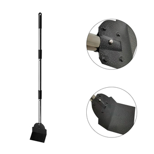 Venta al por mayor de fábrica: Herramienta recogedora de excrementos de mascotas de gran tamaño, recogedor de excrementos, rastrillo duradero, juego de palas con bandeja, kit portátil para la eliminación de desechos de mascotas - Product Image 3