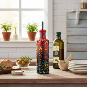 Bouteille d'huile d'olive en céramique pour verser et ranger Outil de tournage élégant pour la cuisine - Product Image 3