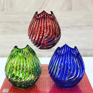 Commercio all'ingrosso proprio fabbrica soffiato a mano Design di lusso moderno di medie dimensioni di cristallo di <span class=keywords><strong>Venere</strong></span> italia Murano bolla di cristallo vaso di fiori - Product Image 4