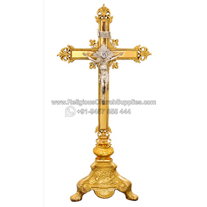 Crucifix debout en laiton, CF1008 - Product Image 2