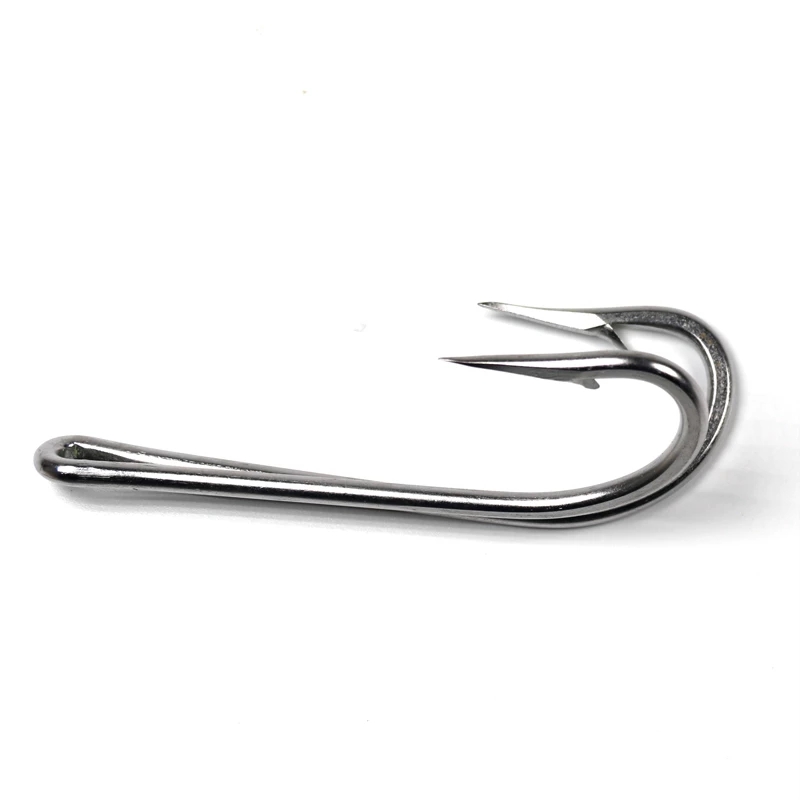 double barbed fishing hooks GRFIT 20Pcs Golden Fishing HooksDead Bait Predator Salmon Trout Perch Ringed Twin Hook Fish Hooks (Size : 6#) : Sports & Outdoors Instruction Pass the fishing line through the hole of the hook and tie it tightly Double Barb Assist Hook -