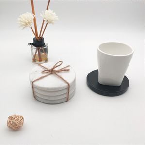 Sous-verres en marbre blanc, lot de 4, pierre naturelle véritable, luxe, esthétique moderne, écologique, imperméable, durable, sous-verres pour tasses de cuisine - Product Image 4
