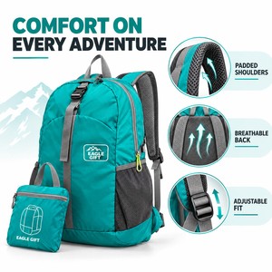 Mochila de viaje para exteriores, mochila con asa suave, bolsa de lona convertible, mochila de viaje, mochila de camping y senderismo. - Product Image 3