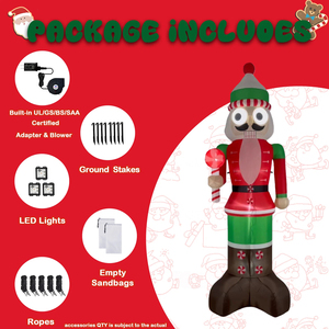 Décorations gonflables de Noël animées <span class=keywords><strong>Casse</strong></span>-noix de <span class=keywords><strong>soldat</strong></span> en plein air globes oculaires rotatifs lumières LED intégrées pour la cour - Product Image 3
