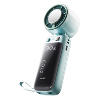 Ventilateur de poche pliable Turbo 2027, refroidisseur portable, batterie 4000 mAh, plaque de refroidissement, ventilateur rechargeable pour le camping