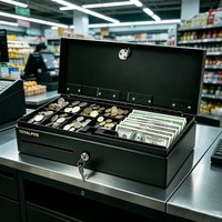 Tiroir-caisse en métal miniature à ouverture rabattable de 170 mm pour comptoirs de caisse compacts