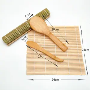 Bán Buôn Sáng Tạo 4 Mảnh Thiết Lập Sushi Làm Kit Công Cụ Tre Sushi Mat Dao Muỗng Cho Sushi Làm