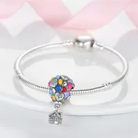 Nouveauté 2025 : Breloques Perles en Argent Sterling 925, Cœur Rose Lumineux, Pendentifs Plaqué Platine, Bijoux Classiques DIY pour Enfants