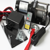 Treuil électrique robuste en acier pour 4x4 avec câble en acier, commande sans fil, 12V 24V, 12000lbs, pour camions tout-terrain 4x4