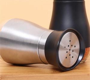 Salero y pimentero de gran oferta, Salero y pimentero con fondo de vidrio de 120ml con tapa de acero inoxidable para mesa de cocina - Product Image 4