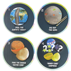 Trái Đất Khai quật Nhiều Màu Acrylic Đá Quý Sáng Sao Trái Đất Cấu Trúc Đào Đồ Chơi - Product Image 3