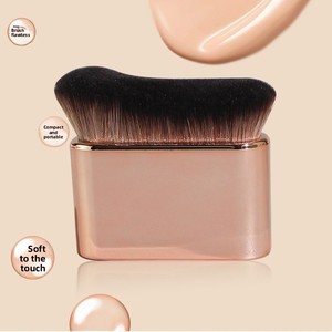 Pinceau de fond de teint en fibres synthétiques à grande forme ondulée, manche en plastique, pour application de crème <span class=keywords><strong>BB</strong></span> sans traces sur le visage et le corps, soin de la peau - Product Image 3
