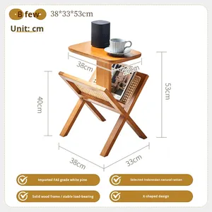 Canapé trois places en bois massif de style <span class=keywords><strong>chinois</strong></span> moderne et rétro, rembourrage en éponge, design nordique en bois de frêne, rotin simple pour <span class=keywords><strong>salon</strong></span> - Product Image 6