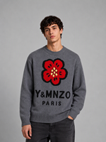Pull en laine 100% pour femme, personnalisé OEM, avec motif floral jacquard, anti-boulochage, pull d'hiver en tricot