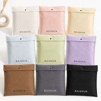 Pochette enveloppe en toile de coton naturel avec fermeture à bouton-pression pour le rangement des vêtements, logo personnalisé, fabrication OEM ODM directe d'usine