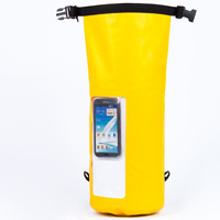 Ustom-Bolsa de lona impermeable con cremallera para exteriores, bolsa seca de PVC de 500D para deportes a prueba de agua con ventana transparente