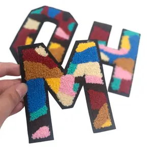 Parches y insignias <span class=keywords><strong>de</strong></span> chenilla bordadas con números <span class=keywords><strong>de</strong></span> colores, para ropa, baratos - Product Image 1