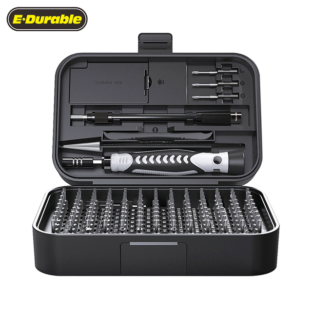 E-durable 130 in 1 Diy Repair Kit Screwdriver Bit Precision Screwdriver Set Kit Repair Computer