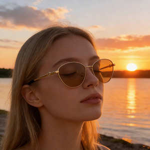 Nuevas gafas de sol tipo ojo de gato a la moda para mujer, lentes polarizadas UV400 TAC, montura de Metal y plástico, Color negro KS 3947 - Product Image 3