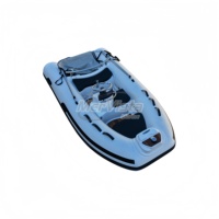 Bateau de pêche semi-rigide Norvège 10FT Mini Rib300 avec coque en fibre de verre et flotteurs Orca Hypalon/PVC