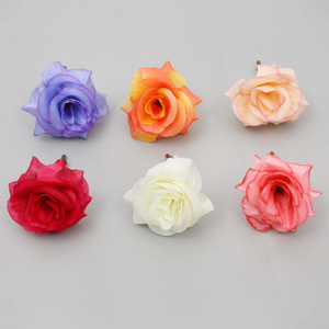 Cabezas de Rosas Artificiales de Seda, 3 cm de Alto, Simulación Realista, Decoraciones para Bodas, Materiales para Manualidades - Product Image 1