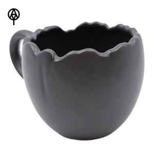 Bán buôn tùy chỉnh mang nhãn hiệu khái niệm drinkware sứ vỡ eggshells hình ly đen gốm cà phê sữa nước uống cốc - Product Image 4