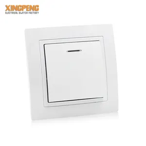 Wholesale european switches 220V 10a home electrical wall switch 1 gang 1 way with led light