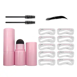 High Quality Eyebrows Makeup Manufacturer 2024 High Pigment Eyebrow Stamp Kit Stencil With Own Logo