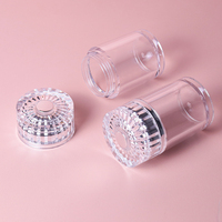 Flacon capsule en acrylique transparent avec couvercle diamanté argenté – Pot de stockage transparent pour sérum Time Space – Emballage cosmétique