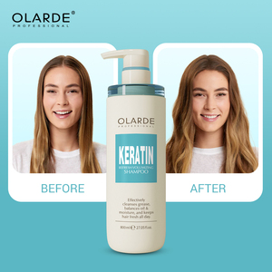 Shampooing et revitalisant réparateur à la kératine pour <span class=keywords><strong>cheveux</strong></span> plats et <span class=keywords><strong>gras</strong></span>, ajoute de l'épaisseur et de la force aux <span class=keywords><strong>cheveux</strong></span> secs et abîmés pour une brillance durable - Product Image 3