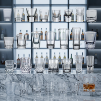 Verres à Baijiu écologiques en stock direct usine, gobelets à spiritueux à fond épais, verres à wonton en forme d'entonnoir