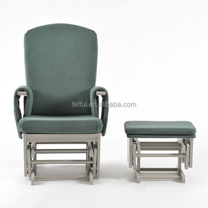 Fauteuil à bascule en bois de haute qualité, directement de l'usine, avec repose-pieds, pour chambre d'enfant - Product Image 5