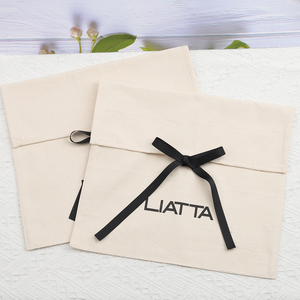 Sac d'emballage pour vêtements anti-poussière avec logo personnalisé, sac à main vintage souple, emballage cadeau, sac enveloppe en coton <span class=keywords><strong>Martin</strong></span> - Product Image 2