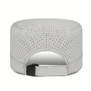 Quick-Drying Mesh Laser Hole Adjustable Breathable Vintage Flat Summer Quick Dry Short Bill <b>Hat</b> Cap Promotion Gift - Product Image 3