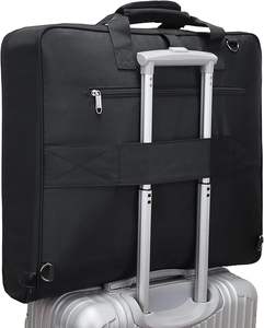 Sac fourre-tout pliable avec logo personnalisé housse anti-poussière sac de costume sac à main valise suspendue sacs de vêtements avec bandoulière - Product Image 4