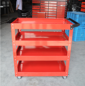 Estante de Almacenamiento de Herramientas para Detallado de Automóviles de Tres Niveles, Metálico, Color Naranja, Personalizado, para Servicio Automotriz - Product Image 5