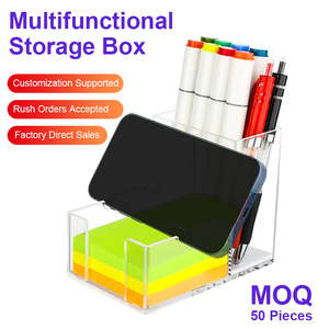 Tùy chỉnh rõ ràng đa chức năng <span class=keywords><strong>Acrylic</strong></span> bút chì bút chủ hiển thị giá văn phòng phẩm chủ điện thoại đứng <span class=keywords><strong>Acrylic</strong></span> bàn tổ chức - Product Image 6