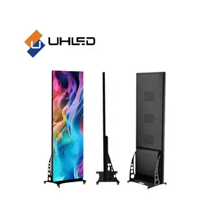 P2.5mm 640*1920 Cabinet Size Flooring Standing Led Poster Display Wifi Control Outdoor And Indoor Movable Full Color LED Poster