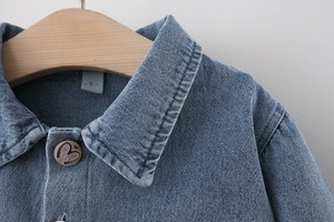 Vêtements pour enfants en gros, vêtements pour enfants, nouveau modèle, ensembles de robes 2 pièces avec manteau en tissu denim et robe tutu - Product Image 4
