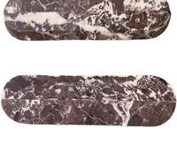 Poignée de tirage élégante en marbre, bouton de meuble de luxe en marbre rouge pour armoire, commode, tiroir, meuble de cuisine et chambre à coucher