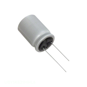 Condensador de Canal de Fabricante CAP ALUM 820uF 20% 80V RADIAL TH UBY1K821MHL6 de Orificio Pasante 820 uF - Product Image 1