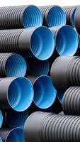 Tuyau de drainage en HDPE à double paroi ondulée de 200-1000 mm (6 pouces), noir, à raccordement par fusion, norme GB/T19472.1-2004